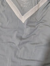 Agentmuse覓絲睡衣女夏莫代爾短袖套頭V領(lǐng)舒適簡(jiǎn)約睡裙378 灰藍色 L 曬單實(shí)拍圖
