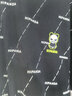 HIPANDA短袖t恤女夏季品牌刺繡滿(mǎn)印時(shí)尚落肩寬松透氣上衣女黑色XL 曬單實(shí)拍圖