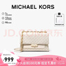 MICHAEL KORS禮物輕奢MK女包CECE老花斜挎包鏈條包 中號 香草白色/奶白色 曬單實(shí)拍圖