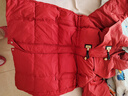 ASK JUNIOR【90白鴨絨】女童羽絨服冬季紅色兒童連帽中長(cháng)款新年裝學(xué)院風(fēng)外套 酒紅色 150 克重142g 曬單實(shí)拍圖