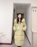 雪中飛長(cháng)款羽絨服女士2025新款可脫卸帽子潮流時(shí)尚通勤保暖外套綠色M 曬單實(shí)拍圖