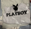 花花公子（PLAYBOY）長袖襯衫男春秋季男士襯衣男條紋商務(wù)休閑紳士外套 白條 XL 曬單實(shí)拍圖