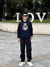 Teenie Weenie Men小熊男裝休閑寬松落肩熊頭380g毛圈連帽套頭衛(wèi)衣 藏青 M 曬單實(shí)拍圖