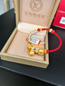 京越隆999黃金維尼熊轉運珠3d硬金蜜罐吊墜足金可愛(ài)熊手鏈抖音同款情侶 單個(gè)蜜罐約1.1-1.2g【粉皮繩】 曬單實(shí)拍圖