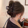 黎傾高級(jí)感棕色大號(hào)抓夾鯊魚(yú)夾發(fā)夾發(fā)卡女盤(pán)發(fā)后腦勺頭飾一字夾夾子 曬單實(shí)拍圖