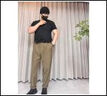 倉石一樹 KAZUKI KURAISHI【萊賽爾天絲&棉】垂感直筒休閑褲男士2025春季通勤卡其色闊腿褲 卡其色 XL 建議141-155斤 曬單實拍圖