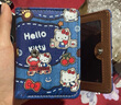 嘉萊琛 卡通Kitty貓零錢包三折短款錢包多功能卡包一體收納學生小錢夾女 三折錢包【牛仔KT貓】 曬單實拍圖