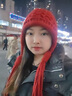 MDUG毛線(xiàn)帽女帽子冬季秋女紅色帽子針織帽國慶旅游鏤空帽子流蘇高級感 秋冬貼布流蘇針織帽【紅色】 曬單實(shí)拍圖