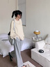 班尼路褲子女休閑褲女裝春秋新款顯瘦微喇直筒褲小個子女生百搭運(yùn)動褲裝 麻灰-香蕉版型 【綿柔親膚】 M 曬單實(shí)拍圖