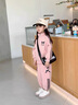 G.DUCKKIDS女童春秋運動套裝女寶寶2025新款卡通洋氣衛(wèi)衣兩件套兒童休閑秋裝 粉色 90 cm 曬單實拍圖