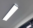 燈靈 辦公室吊燈led長條燈商場超市寫字樓平板吊線直播間燈 黑框直角120*20*4cm 48W 白光 曬單實(shí)拍圖
