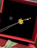 周六福5G工藝黃金項(xiàng)鏈女蓮花足金吊墜套鏈計(jì)價(jià)A0612688 約4.66g 40+5cm  曬單實(shí)拍圖