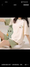 浪莎女士睡衣女夏季圓領(lǐng)套頭舒適親膚短袖短褲可外穿家居服恐龍印花 曬單實(shí)拍圖