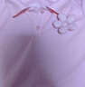 ASK JUNIOR女童套裝夏薄款小童華夫格POLO衫短褲運動(dòng)跑步兩件套 粉色 120  曬單實(shí)拍圖