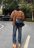 羅蒙男士棉服男款冬季新款2025棉衣加厚防寒羽棉絨服保暖寬松棉襖外套 焦糖色 XL 【推薦130-150斤/170-180cm】 曬單實(shí)拍圖