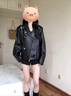 RHUDE FOG品牌女裝美式復(fù)古皮衣外套女2025春秋新款時(shí)尚休閑顯瘦高級(jí)感酷颯 黑色 M 曬單實(shí)拍圖