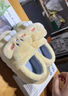 百慕傾臣棉拖鞋女秋冬季室內外穿毛絨舒適保暖防滑厚底包跟情侶月子棉鞋男 黃色 38-39 適合37-38 曬單實(shí)拍圖