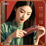 小李子金絲檀木梳子實用送女朋友媽媽閨蜜對象老師教師節(jié)生日禮物小 金絲檀淺雕荷荷美美梳+牛角梳掛件綠 燙金禮盒 曬單實拍圖