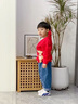 G.DUCKKIDS童裝男童秋裝套裝兒童衣服春秋季三件套小童寶寶周歲禮服男孩服裝 紅色英文熊三件套 90 碼建議身高75-85厘米 曬單實拍圖
