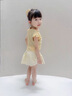 G.DUCK KIDS小黃鴨童裝女童夏裝套裝薄款兒童衣服飛袖抽繩掛件兩件套時尚休閑 黃色 130 建議7~8歲（120-130cm） 曬單實拍圖
