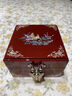 螺鈿漆器黃金首飾盒高檔精致飾品收納盒結婚禮物陪嫁妝奩訂婚禮盒 單層小喜鵲10*10*6.5cm 曬單實(shí)拍圖