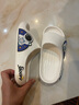 SNOOPY史努比童鞋兒童拖鞋男童太空人一字涼拖女童室內家居鞋2205米白36 曬單實(shí)拍圖