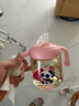 貝親兒童牛奶杯1-3歲寶寶喝水喝奶PPSU直飲奶瓶雙吸管水杯 粉色330mL 曬單實(shí)拍圖