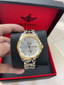 歐品客瑞士手表男士全自動(dòng)機械表防水夜光雙日歷高檔瑞表送老公生日禮物 進(jìn)口機芯-藍寶石表鏡-機械金白男 曬單實(shí)拍圖