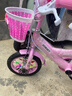 鑫旺彤自行車(chē)兒童3-6-10歲單車(chē)男女童輕便腳踏車(chē)輔助輪5歲女孩車(chē)公主車(chē) 粉色【加寬加大坦克輪】 12寸 適合身高80-105cm 曬單實(shí)拍圖