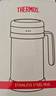 膳魔師（THERMOS）保溫杯子500ml帶茶漏真空不銹鋼桌面馬克咖啡泡茶杯TCMF-501 BK 曬單實(shí)拍圖