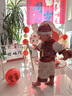 G.DUCKKIDS周歲禮服男寶寶夏季中式抓周衣服短袖夏裝嬰兒百日宴喜慶男童唐裝 紅色帶帽 90 碼18-25斤85-95cm 曬單實拍圖