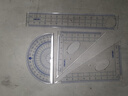 得力(deli)學(xué)生開學(xué)文具 高考中考尺子(直尺+三角尺*2+量角器)考試專用四件套生日禮物 曬單實(shí)拍圖