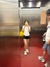 UR秋季新款女裝潮流休閑設計感腰帶牛仔短褲UWV840214 黑色 26 曬單實(shí)拍圖