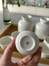 三物 醉月分酒器陶瓷酒具套裝小烈酒蠱白瓷酒壺一口杯家用白酒杯套裝 醉月分酒器_兩壺六杯+茶盤 曬單實拍圖