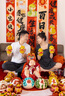 G.DUCKKIDS小黃鴨一周歲禮服男寶寶抓周衣服國(guó)風(fēng)百天百日宴滿(mǎn)月嬰兒衣服夏季 紅色+香囊 73cm 73碼3-7月建議寶寶6-8公斤 曬單實(shí)拍圖