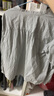 無印良品（MUJI） 女式 棉紗 長袖罩衫 女士襯衫襯衣內(nèi)搭女裝25年秋季上衣BC2O7A5A 淺灰色條紋 S （155/80A） 曬單實(shí)拍圖