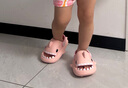 SEVEN ONLY OLINE小鯊魚寶寶涼鞋男女童夏季可愛小孩嬰幼兒兩穿拖鞋外穿兒童洞洞鞋 仙粉【升級版】 14 0 內(nèi)長14cm 腳長13穿 曬單實(shí)拍圖