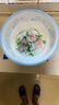 雷仕頓加厚搪瓷琺瑯搪瓷盆洗臉盆熱水盆36cm40cm洗腳盆老式鐵瓷盆 36特厚看色金魚 曬單實(shí)拍圖