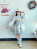G.DUCKKIDS小黃鴨童裝洛麗塔公主裙女童裙子夏季兒童禮服連衣裙女孩子蓬蓬裙 藍色 100 尺碼2~3歲【90-100cm】cm 曬單實拍圖
