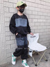 G.DUCKKIDS男童套裝春秋裝2025新款中大童加絨款衣服洋氣男孩加厚衛(wèi)衣兩件套 871黑色 160 cm 曬單實(shí)拍圖
