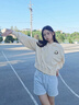 班尼路衛(wèi)衣女裝連帽重磅長袖潮流短款上衣服小個子女生顯瘦時尚秋冬新款 杏#竹葉熊貓K 【綿柔親膚】 M 曬單實拍圖