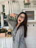 爾山集長(cháng)袖t恤女防曬罩衫打底衫女士洋氣可外穿內搭純欲風(fēng)上衣慵懶秋季 灰色 L 曬單實(shí)拍圖