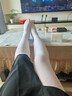 JIOESC絲襪女性感純欲日系芭蕾風(fēng)可愛(ài)防勾絲洛麗塔cosplay打底襪連褲襪白色 【120D】 1雙均碼 【80-140斤】 曬單實(shí)拍圖