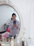 春秋外套女短款休閑棒球服寬松大碼連帽上衣薄款沖鋒小香風(fēng)短風(fēng)衣 紫色 L 101-120斤 曬單實拍圖
