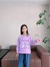 真維斯女童套裝秋季兒童衛(wèi)衣百褶裙中大童秋裝女孩jk裙春秋學(xué)院風(fēng)童裝 白 彩虹小狗+黑 110 曬單實(shí)拍圖