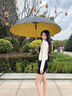 愛(ài)上雨自動(dòng)長(cháng)柄抗風(fēng)防暴雨傘晴雨兩用結實(shí)耐用加厚加固超大號男款雙人傘 最新【黑膠+防水套】24骨活力黃 曬單實(shí)拍圖
