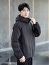 森馬（Semir）王安宇同款棉服男發(fā)熱科技棉外套三防保暖棉衣25新款冬裝連帽上衣 黑色90001 M 曬單實(shí)拍圖