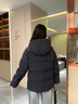 波司登（BOSIDENG）2025新款羽絨服男女同款情侶短款90絨連帽保暖冬季外套B250245550 藏青釉5A81 M 165/88A 體重約110-120斤 曬單實(shí)拍圖