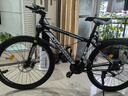 金武端自行車(chē)成人山地車(chē)公路賽車(chē)單車(chē)騎行變速超輕越野中學(xué)生初中青少年 頂配升級版-輻條輪-黑白色 26寸21速 曬單實(shí)拍圖