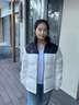 鴨鴨（YAYA）時(shí)空道宇系列羽絨服男2025新款情侶裝立領(lǐng)羽絨面包服外套S 青光黑色 L (175) 【適合130-150斤】 曬單實(shí)拍圖